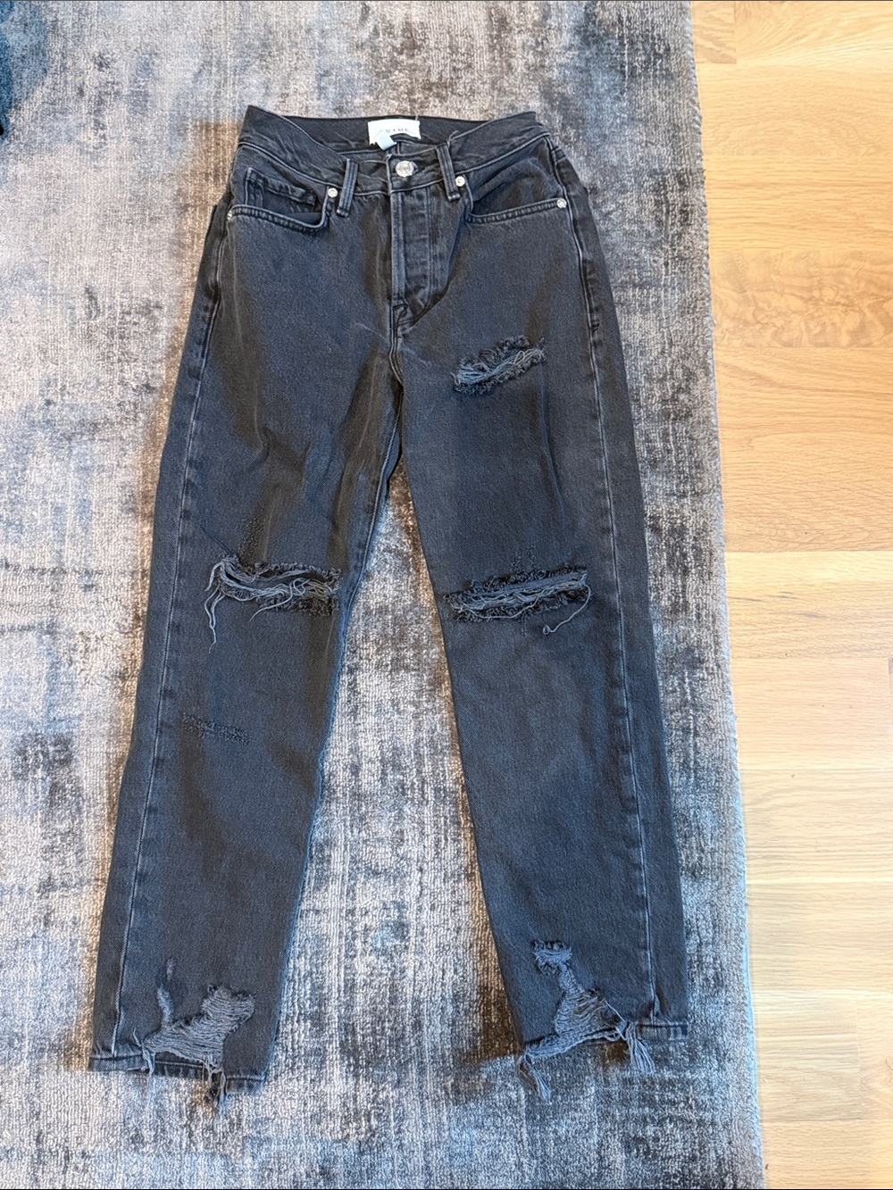 Frame le original Denim Black Washed High-Rise Jeans